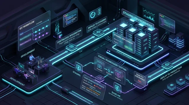 Automated Staging Deployment and Visual Regression Testing Pipeline